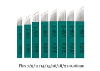 Make-upaugenbrauen-Tätowierungs-Nadeln PCD dauerhafte für manuellen Tätowierungs-Stift 16 Pin Needle