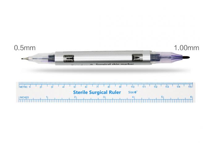 Produktbild von FRCOLOR Hautmarkierungsstift – Tattoo-Positionsstift, Weiß, Schweißfest, Mit Lineal, Für Augenbrauen & Lippen