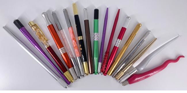 Großhandelspreis-doppelköpfige Tätowierungs-manueller Pen Crystal Acrylic Microblading Permanent Makeup-Stift für Augenbraue 3D