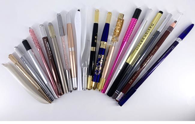 Großhandelspreis-doppelköpfige Tätowierungs-manueller Pen Crystal Acrylic Microblading Permanent Makeup-Stift für Augenbraue 3D